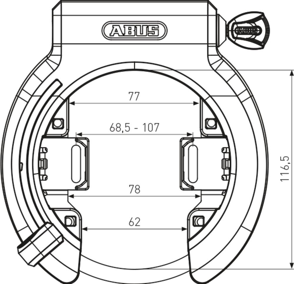 Bike lock | 6950M | Universal frame lock | ABUS
